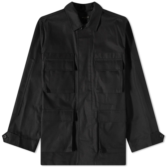 Balenciaga Cargo Military Jacket Black