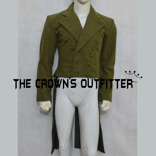 New Light Green British Military Men's Suit Tailcoat Jacket Sale Nordic| Handmade Tailcoat | Custom Made With Worldwide Expedited Shipping