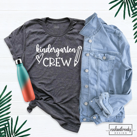Kindergarten Crew Shirt, Back To School Teacher T-Shirts, Funny Outfit