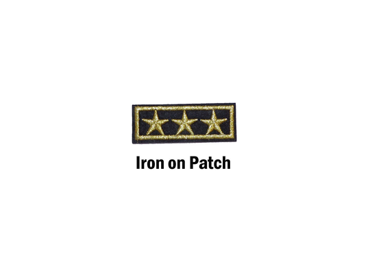 3 Star General Patch 56x20mm Embroidered