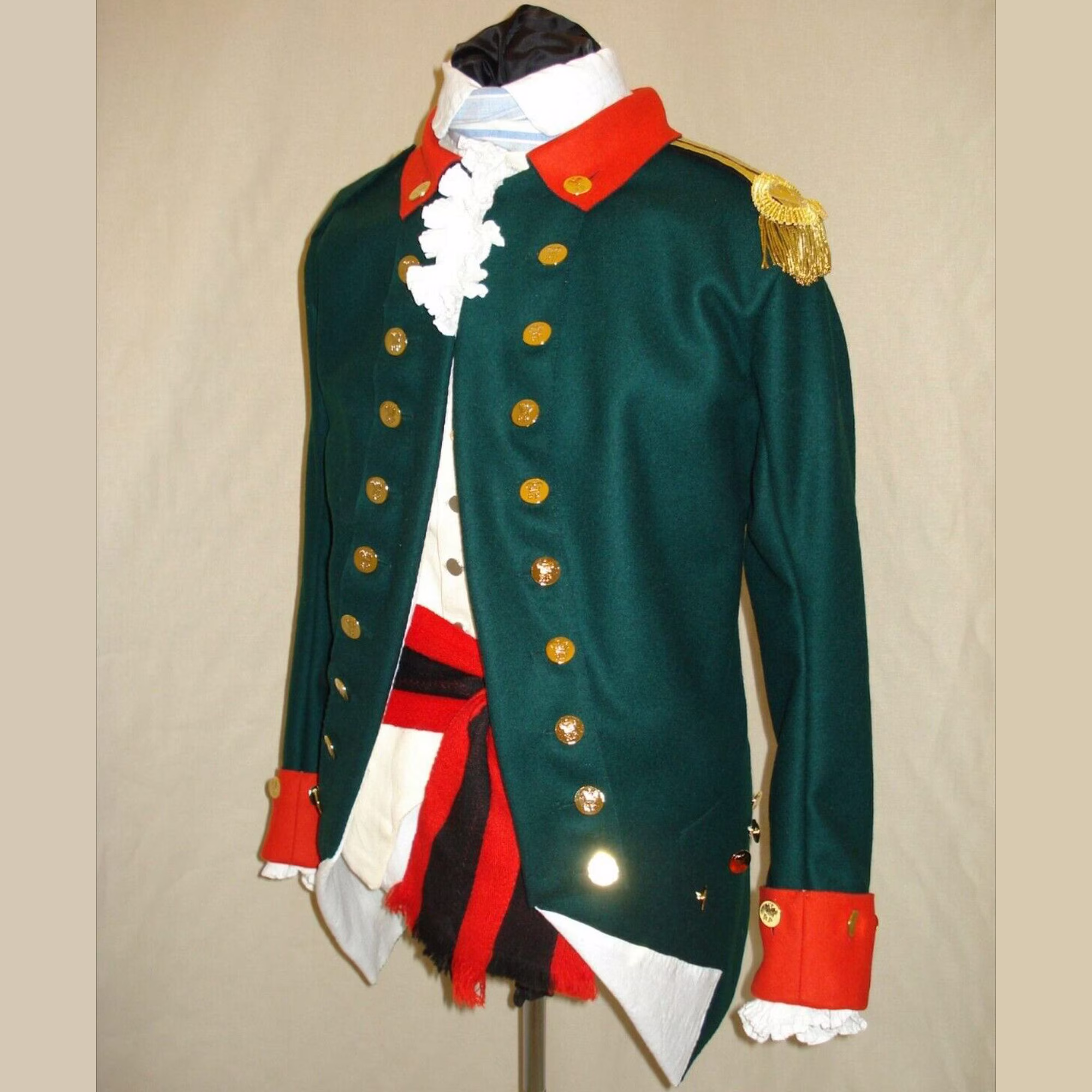 New Men's Military Green Uniform Wool Jacket , Steampunk Admiral Uniform Hussar Jacket, Lancer Officer Tail Coat