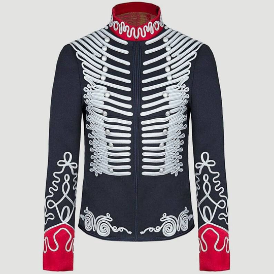 New Ladies Wool Military Jacket Officer Blazer Hussar Commander Jacket, Fashion