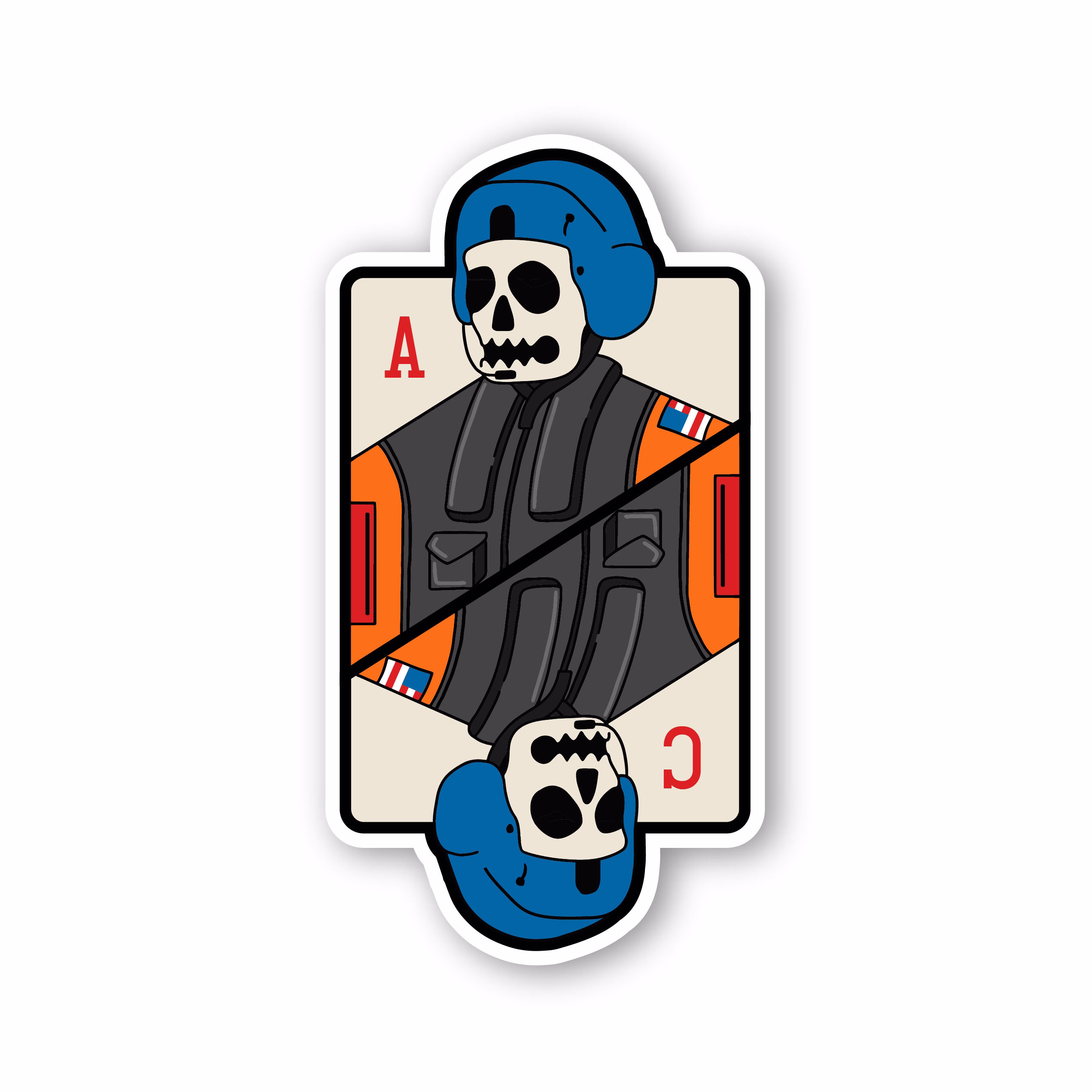 Aircrew Playing Card Sticker