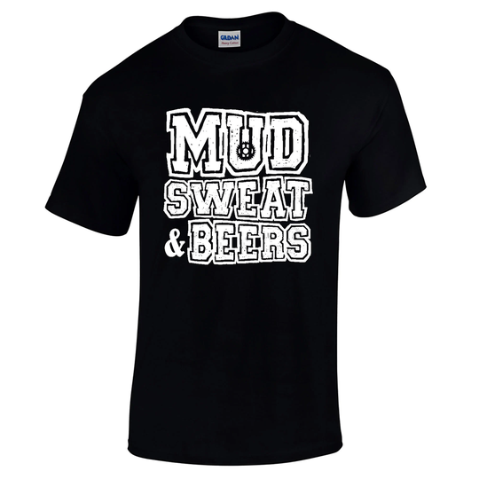 Mountain Bike Mtb Gifts Accessories Mud Sweat & Beers T Shirt Top Funny Biking Clothing For Men