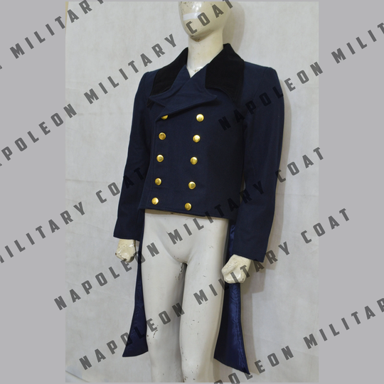 New Men's 18Th Century Regency Style Coat Navy Blue Wool Coat Custom Made With Worldwide Expedited Shipping