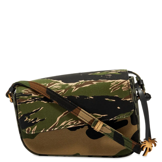 Palm Angels Camo Shoulder Crash Bag Military Green