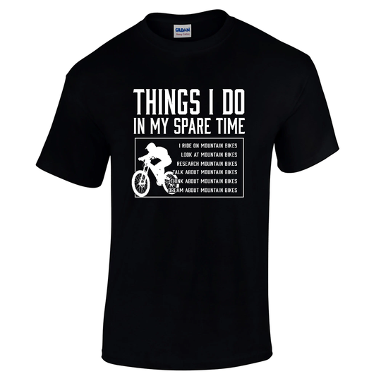 Mountain Bike Mtb Gifts Accessories Spare Time T Shirt Top Funny Biking Clothing For Men