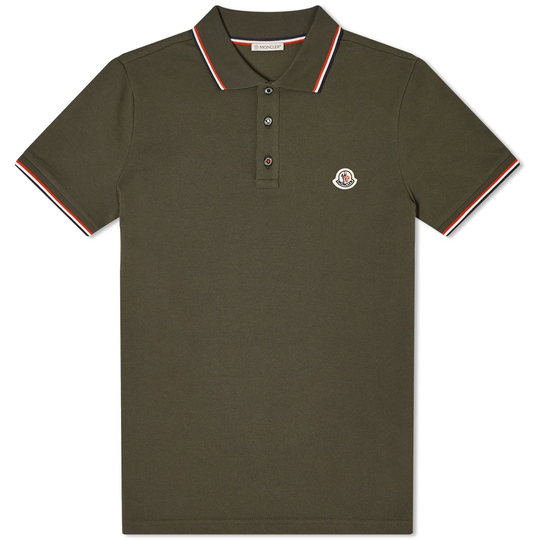 Moncler Classic Logo Polo Military Green