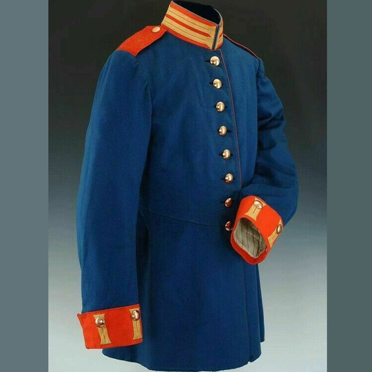 Men's Blue Officer Tunic Imperial Regiment Jacket , Men's British Braid Jacket