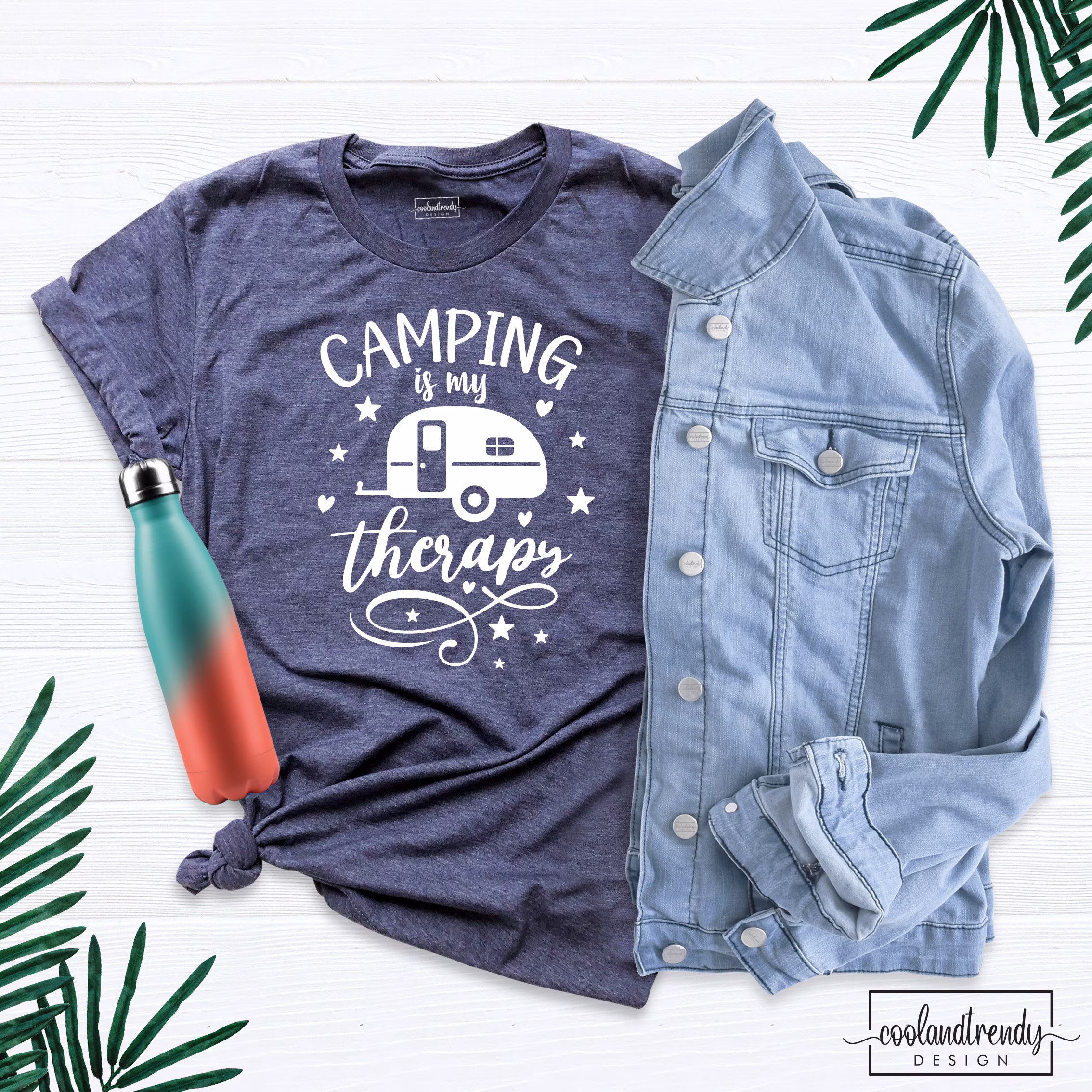 Camping Is My Therapy Shirt, T-Shirt, Adventure Hiking Camper Outdoor Tee, Travel Outfit