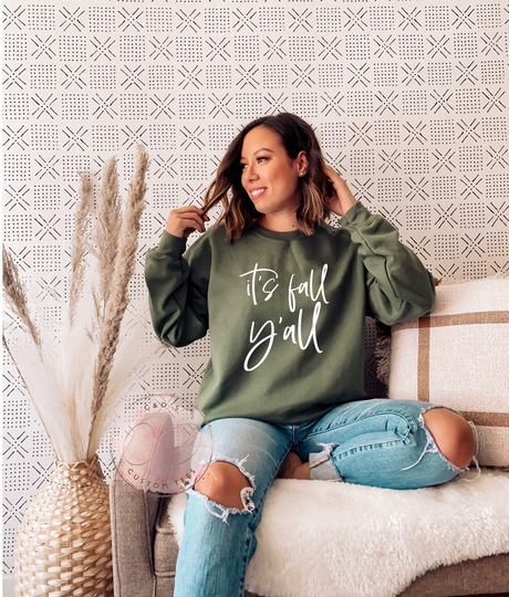 Fall Sweatshirt - It's Yall Sweater Women's Cute Tees Crewneck