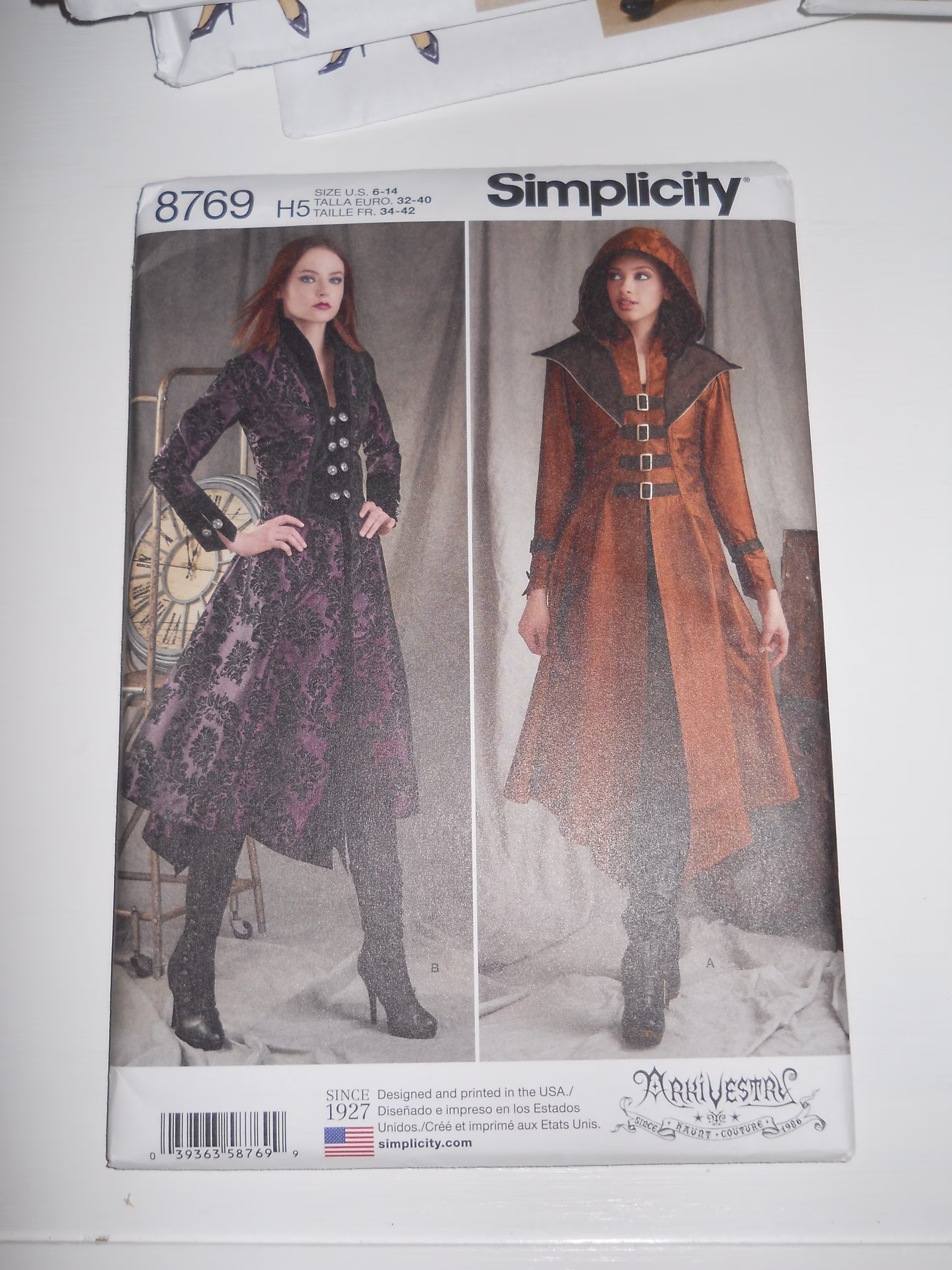 Arkivestry Couture Steam Punk Misses Jacket Simplicity 8769 H5 | 6-14 Or R5 | 14-22 Sewing Pattern Fantasy Cosplay Victorian Military Coat
