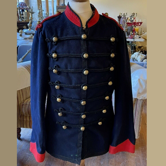 New 19Th Century French Artillery Officer Uniform Men Navy Blue Jacket, Men's Hussar Jacket