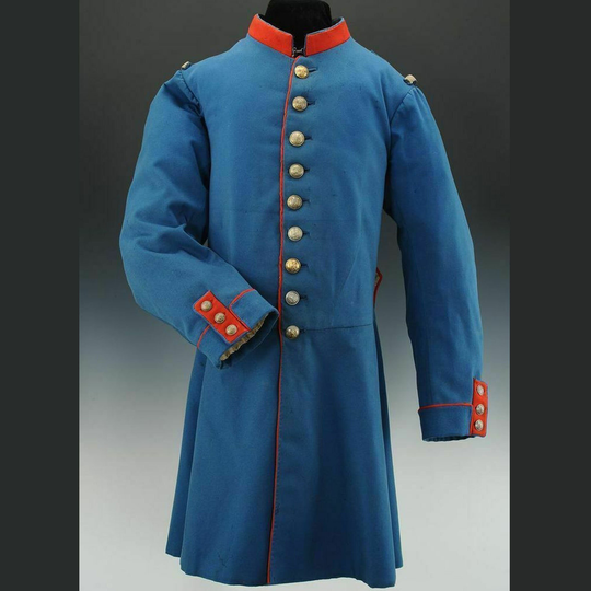 New Mens Blue Officer Tunic 2nd Imperial Guard Cuirassiers Regiment Second Empire Coat, British Braid Jacket