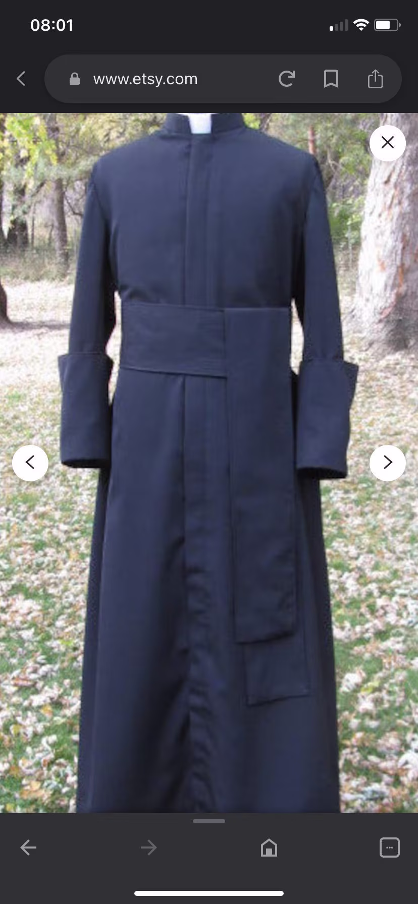 New Black Men's Priest S Cassock, Catholic Cassock in Wool Wide Cincture Custom Made Coat Worldwide Expedited Shipping