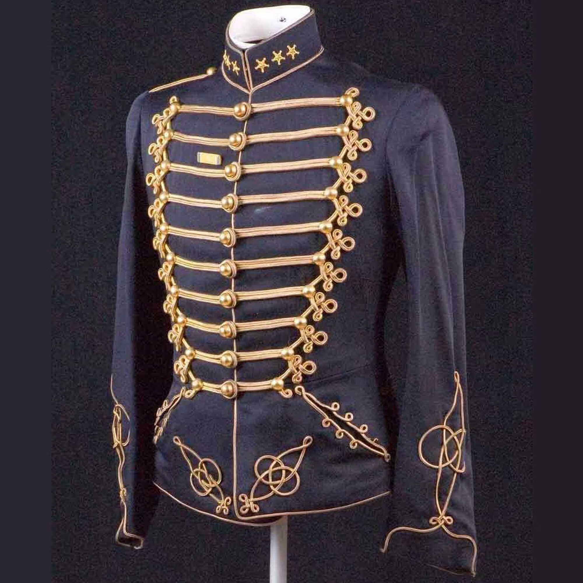 Military Grade Hussar Jacket With Military Braiding, Handmade Light Jacket, Admiral Coat, British Braid