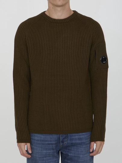 C.P. Company Military Green Wool Jumper