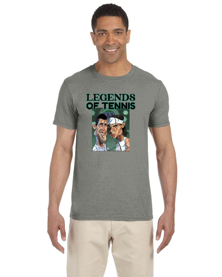 Legends Of Tennis Caricature Unisex Tshirt