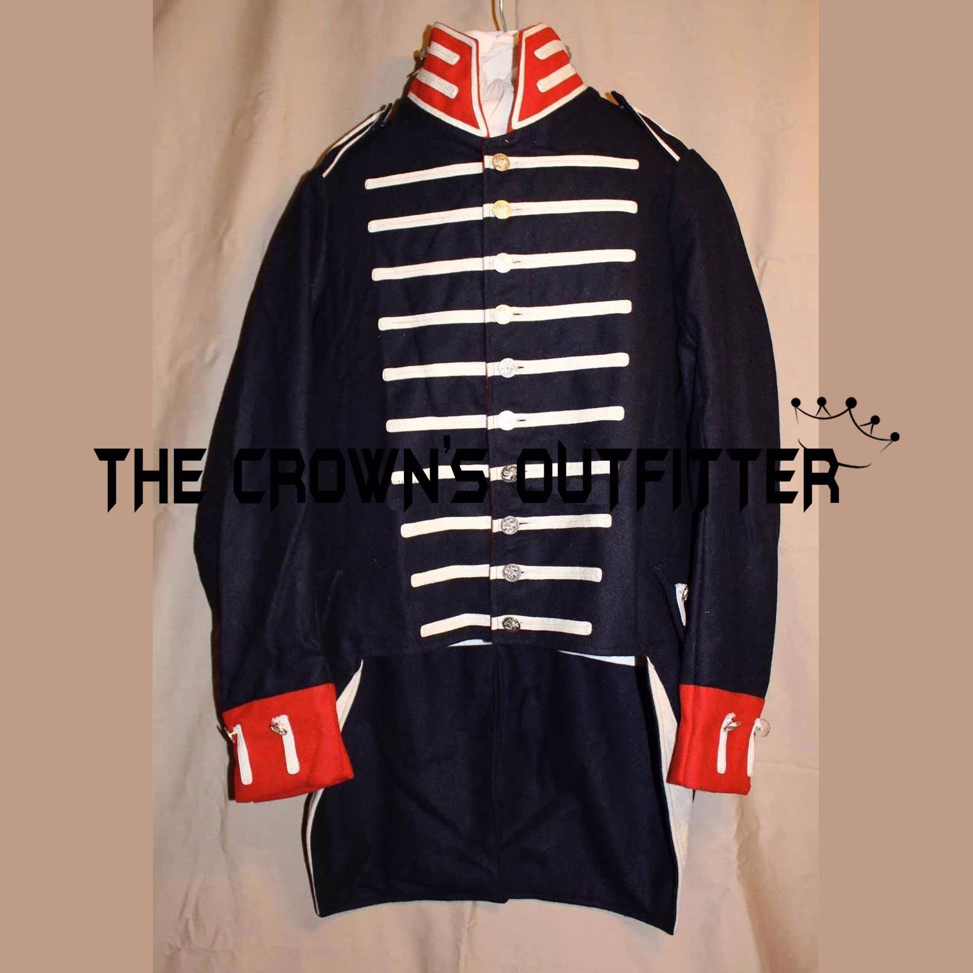 New Men's Navy Blue 1812 Us Pattern Infantry Coatee - War Of Uniform Jacket Usa Old Army Worldwide Expedited Shipping