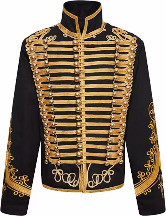 Adam Jacket Marching Band Drummer Music Festival Parade Military Napoleonic Jimi Hendrix Hussars Tunic Uniform
