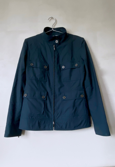 Rodier - Turquoise Technical Jacket With Double Zipper Enclosure