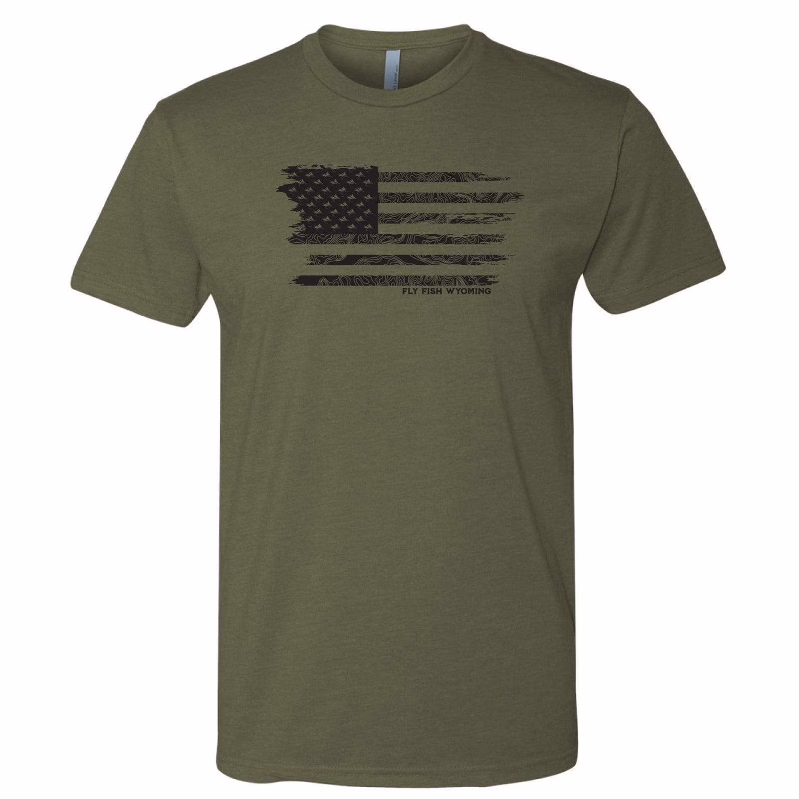 Topo Flag Tee - Military Green
