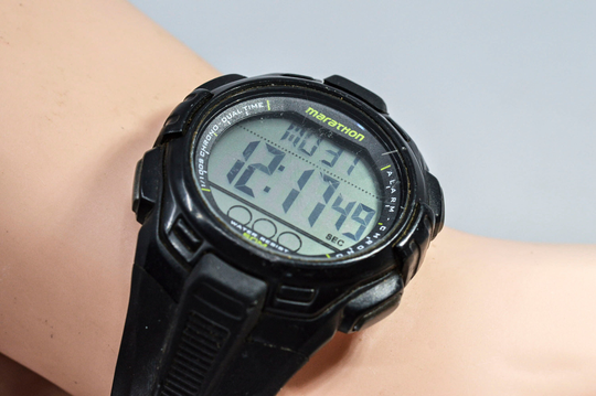 Marathon Blak Tone Mans Digitalsports Wrist Watch