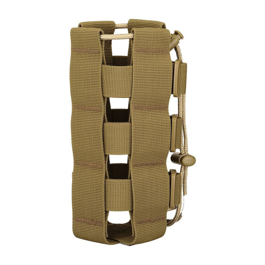 Water Bottle Bag Tactical Military Bag Adjustable Water Bottle Holder for Camping Hiking Mountain Biking (Brown)