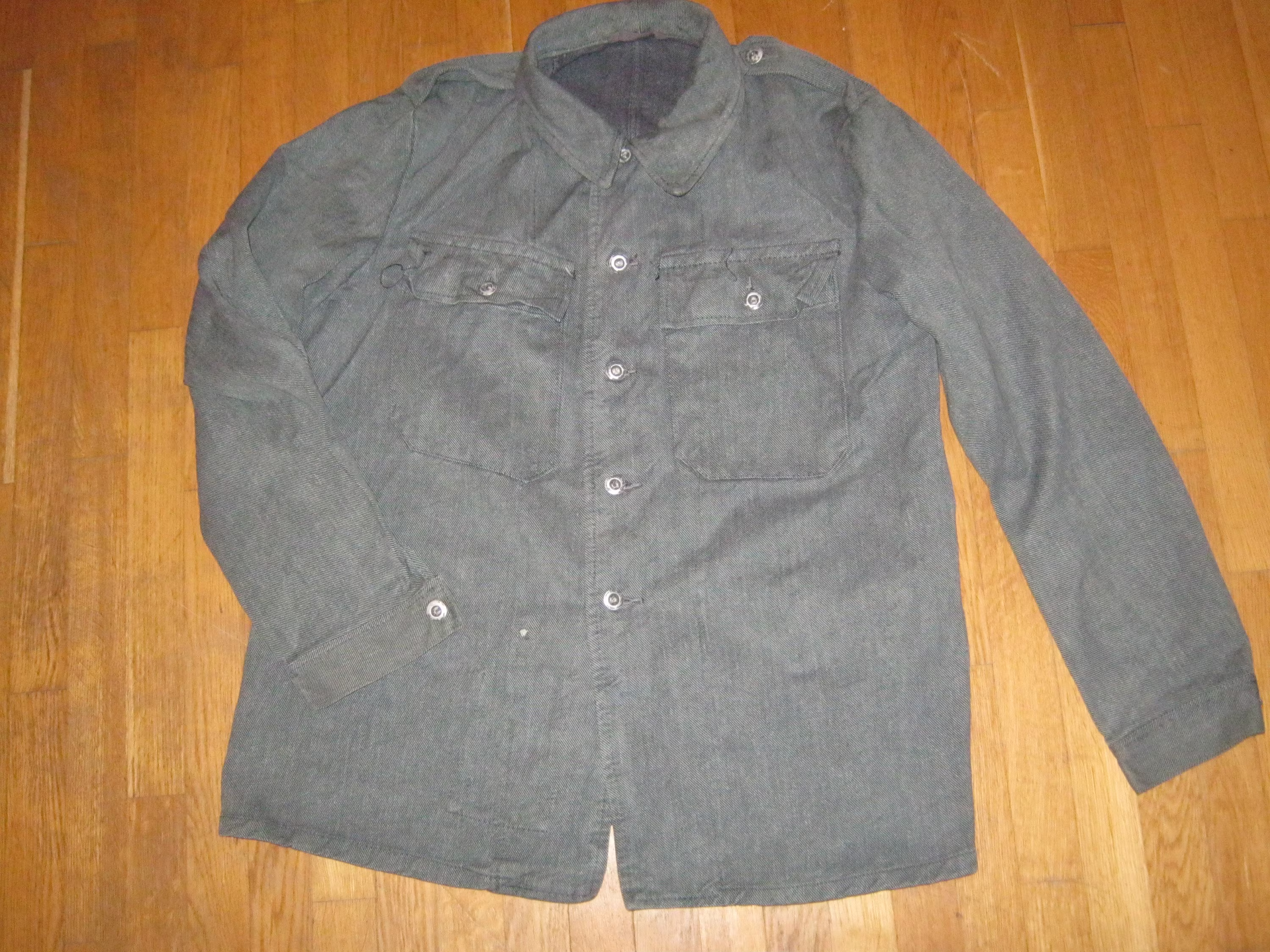 Vintage Denim Jacket Of The Swiss Army, Vintage Clothing. Size 54 Genuine Military Jacket