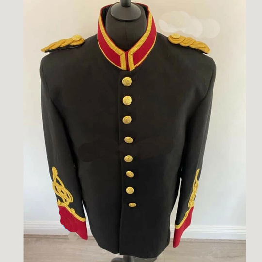 New Black Napoleonic Hussar Uniform Military Style Tunic Jimmi Hendrix Jacket, Mens Hussar Jacket, Accessories Are Not Included in Price
