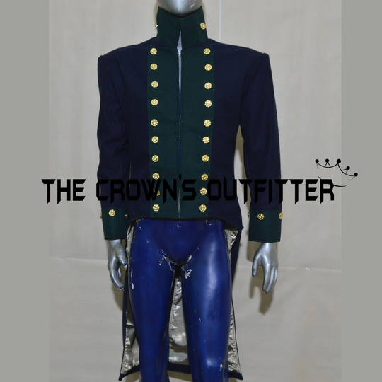 Christmas Collection New Navy Blue & Green British Napoleonic Uniform Reproduction Jacket Coat Chest Size 38