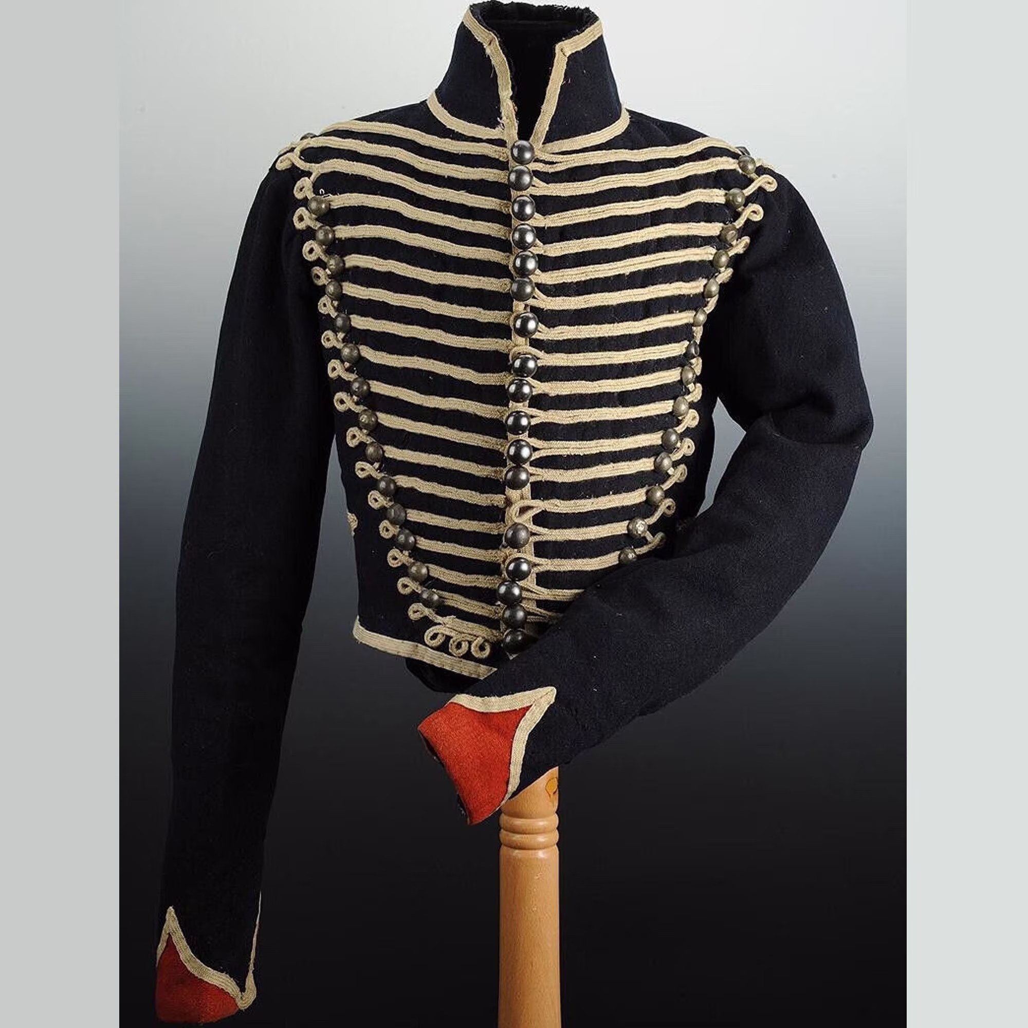 New Black Dolman 5Th Hussar Regiment Model 1852 Second Empire Jacket, Men's Hussar Jacket