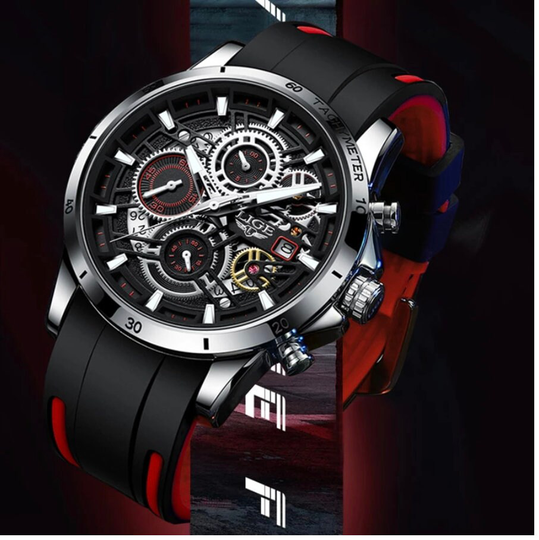 Lige Mens Watches Brand Luxury Silicone Strap Waterproof Sport Quartz Chronograph Military Watch Men Clock Relogio +Box