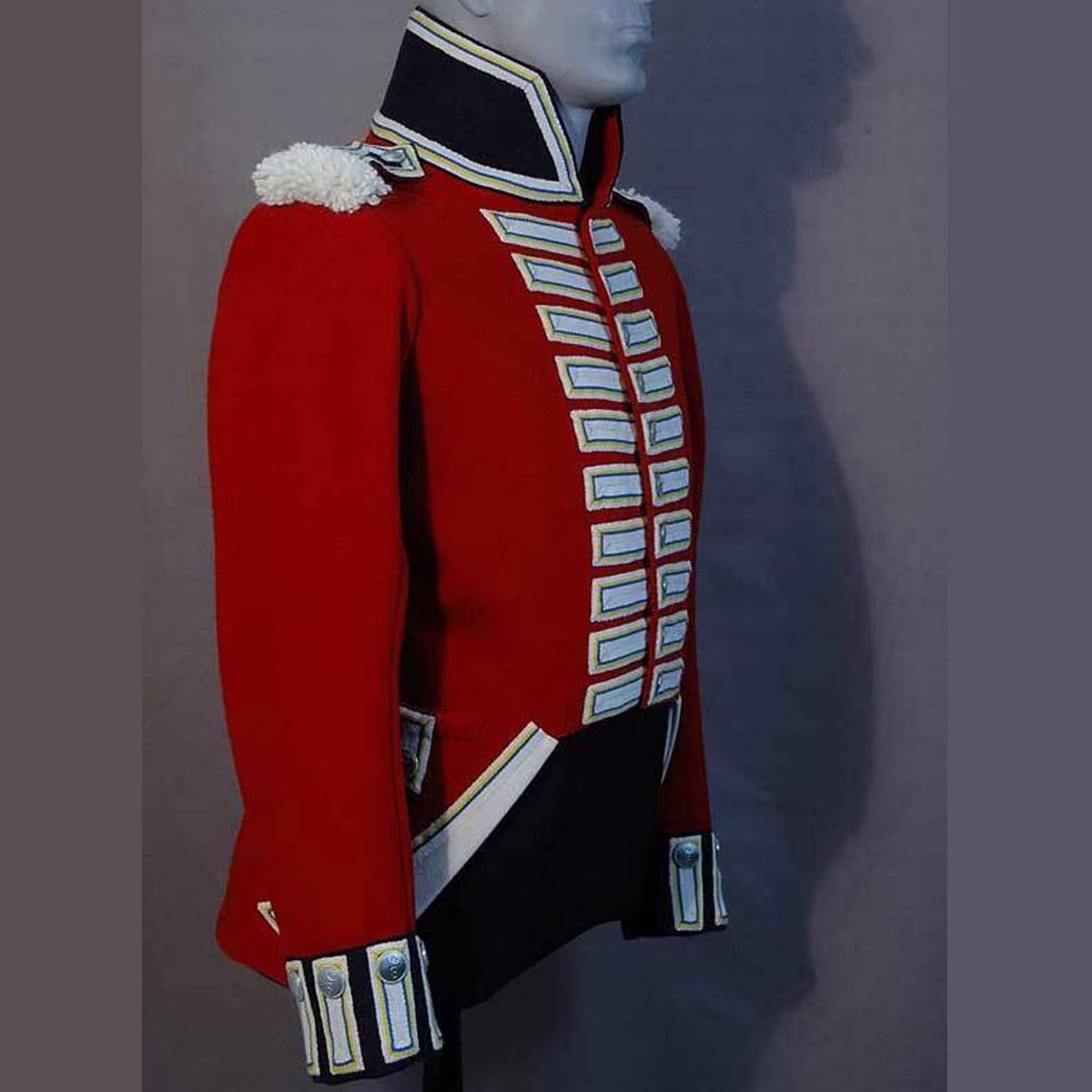 New Men British 8Th Regt Foot Militia Officer Jacket, Military Uniform, Red Regiment Coat, Uniform Worldwide Expedited Shipping