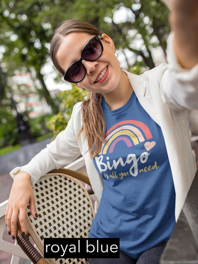 Bingo Shirt - Rainbow T-Shirt Fun Bingo Tee Lucky Mom Granny Gift