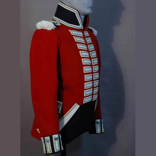 New Red British 8Th Regt Of Foot Militia Officer Jacket, Military Uniform, Regiment Coat, Uniform