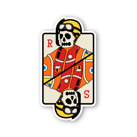 Rescue Swimmer Playing Card Sticker