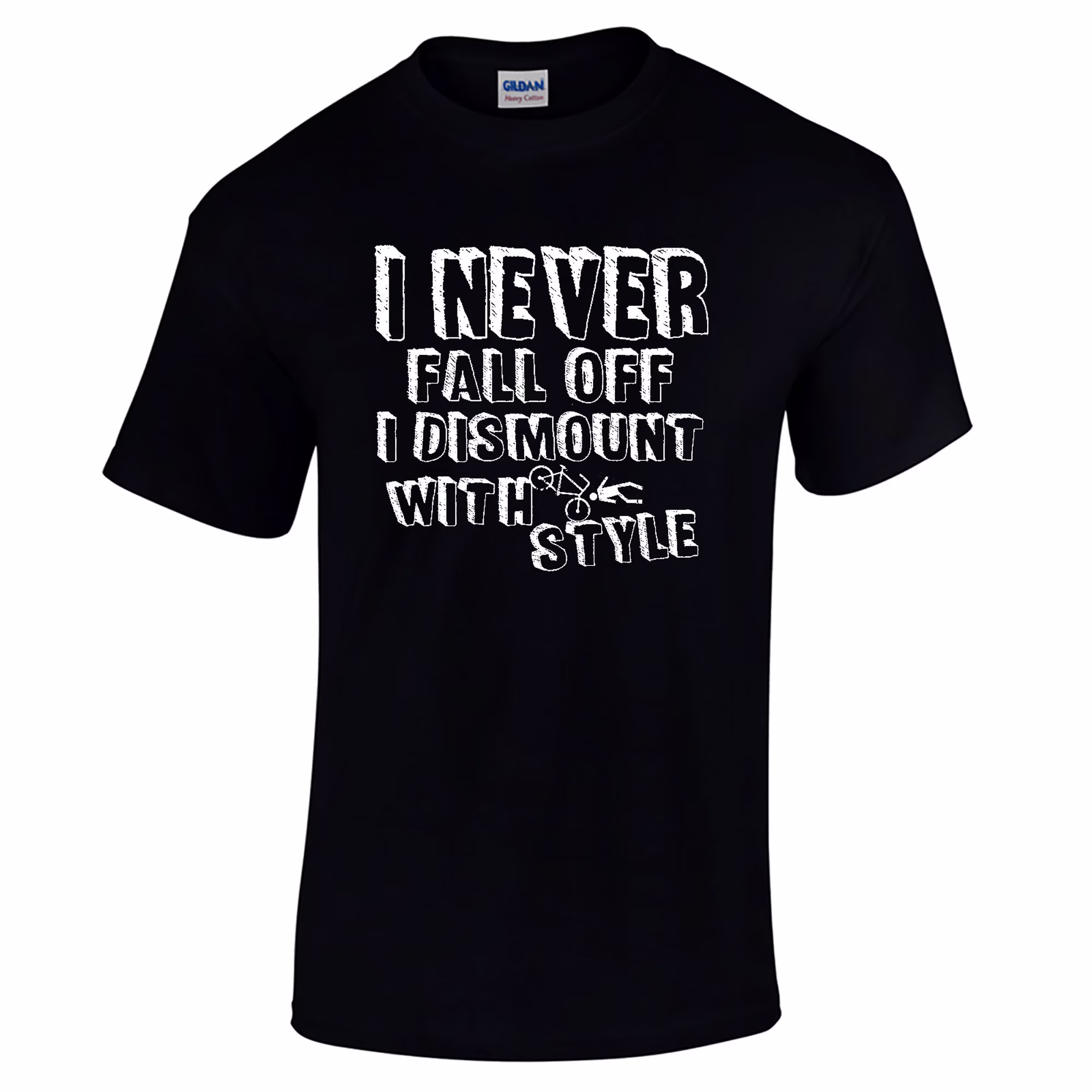 Mountain Bike Mtb Gifts Accessories I Never Fall Off T Shirt Top Funny Biking Clothing For Men