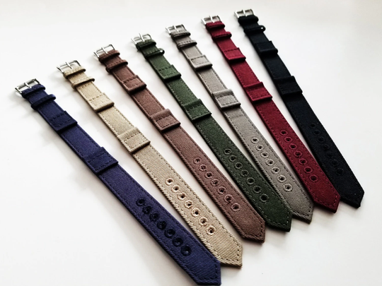 Nato® Canvas Wwii 1Pc Military Watchband Vintage Style Strap Embroidered 16mm 18mm 20mm Usa Stock