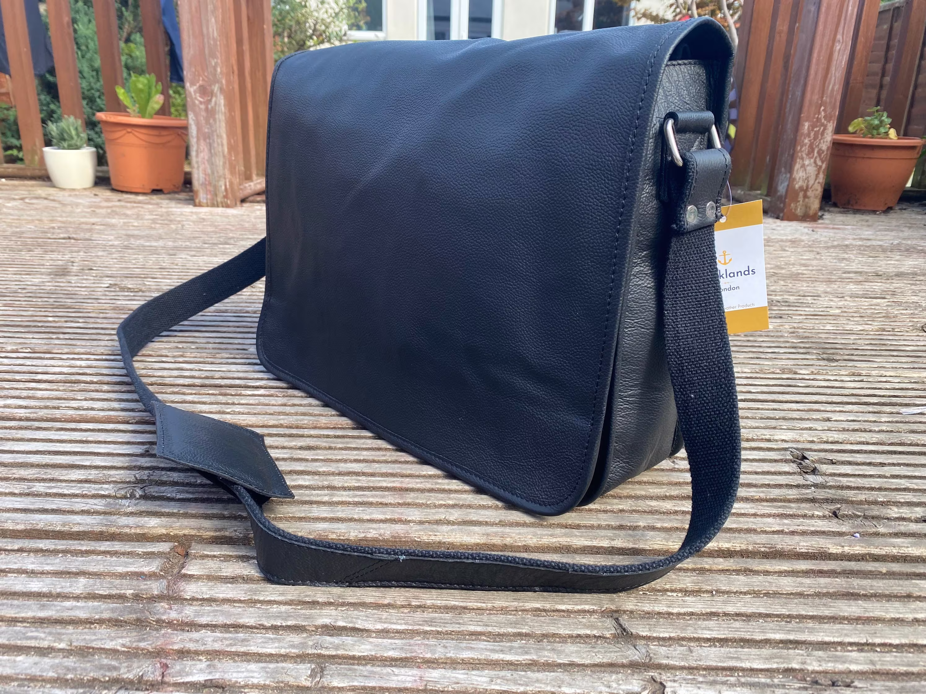 Genuine Leather Laptop Messenger Briefcase Shoulder School Military Bag UK Free Postage Unisex