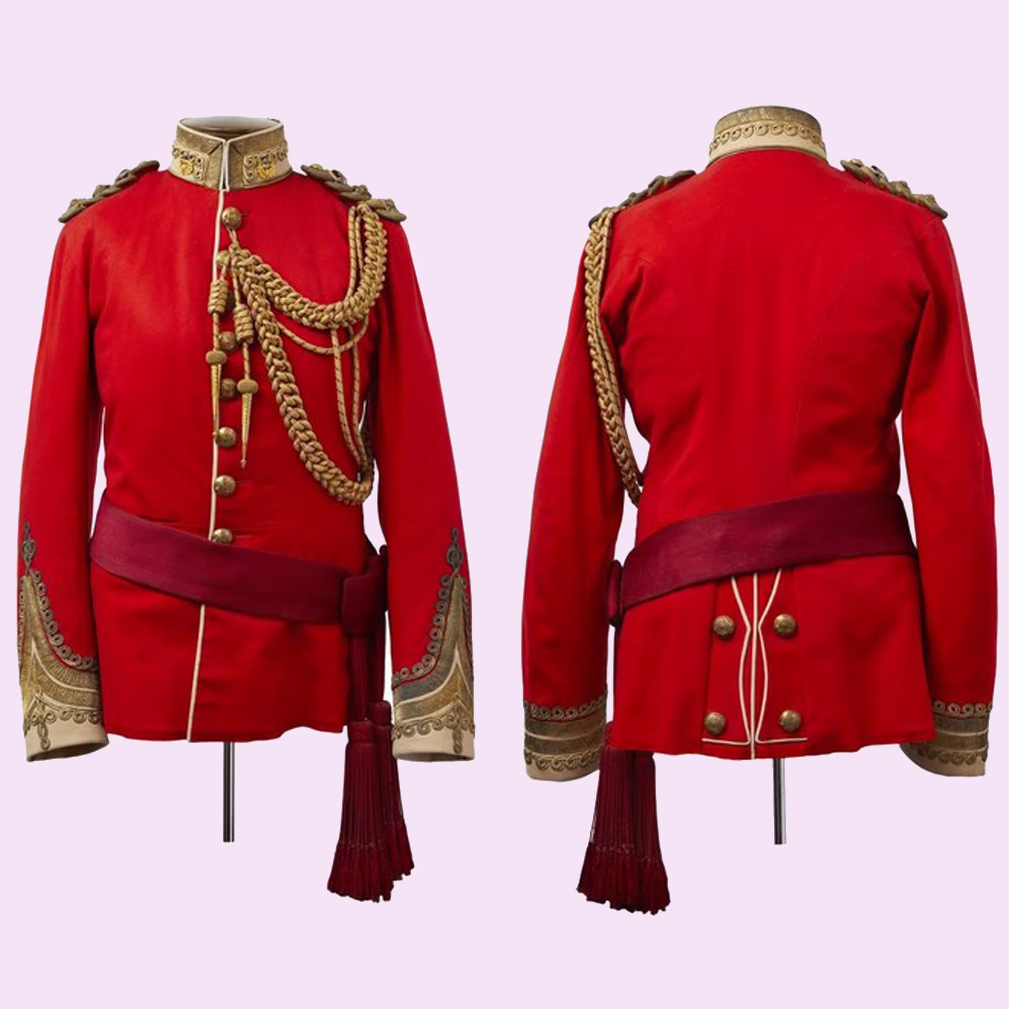 Cheshire Regiment Colonel's Dress Tunic. Ca. 1905. Scarlet Cloth With Buff, Replica Jacket