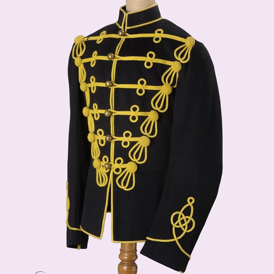 Military Mens Fashion Pre Wwi Hussars Tunicceremonial Dress Uniform Coat, Hussar Jacket, Braided Jacket