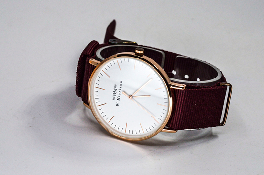 W.marrison Rose Gold & White Dial Mansquartz Wrist Watch
