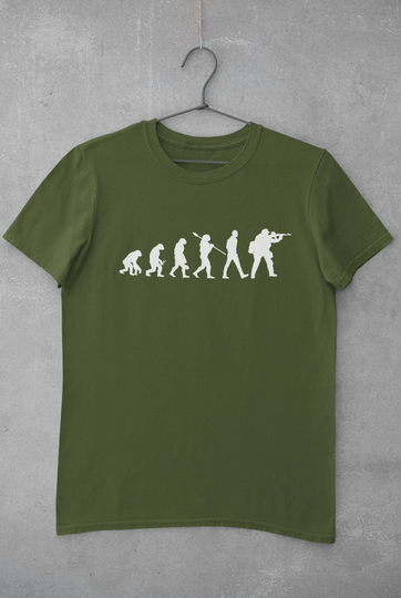 Evolution Of The Army T Shirt From Ape Through Prehistoric Man To British Army On Patrol Airsoft Armed Forces