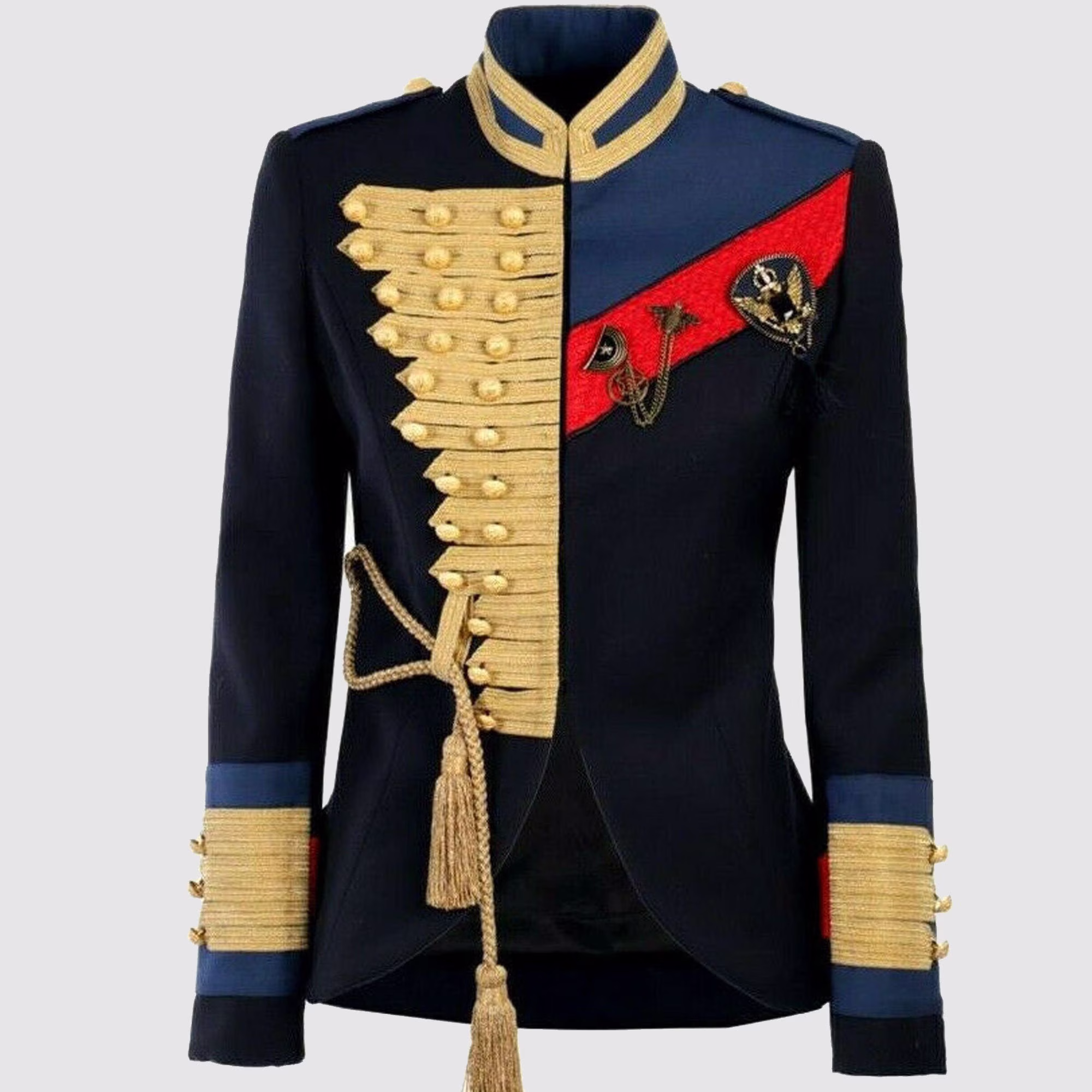 New Ladies Navy Blue Blazer Custom Fit Jacket, Ladies Fashion Hussar Jacket