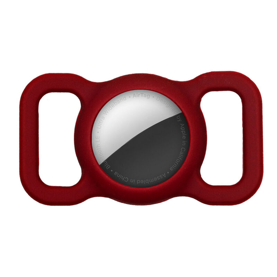 Pet Tracker Pet Anti-Lost Protective Cover for Apple Airtag(4Pcs) Wine Red - Muff