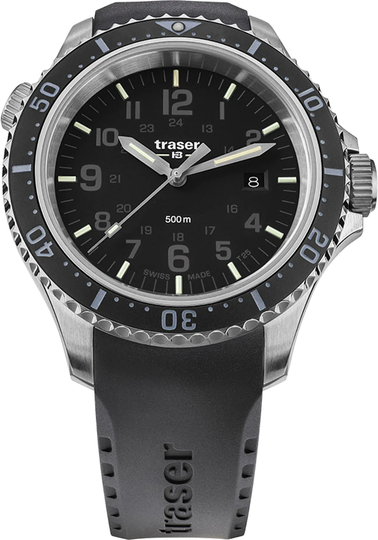 Traser H3 Watch P67 Diver Black Rubber