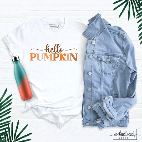 Hello Pumpkin Shirt, Fall Thanksgiving Autumn Halloween T-Shirt, Vibes Shirt