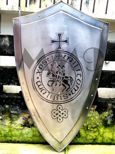 x-Mas Medieval Knight Shield All Metal 30 Handcrafted Battle Armor