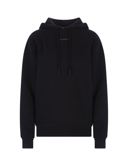 Off-White Woman Black Hoodie With Tie-dye Arrows